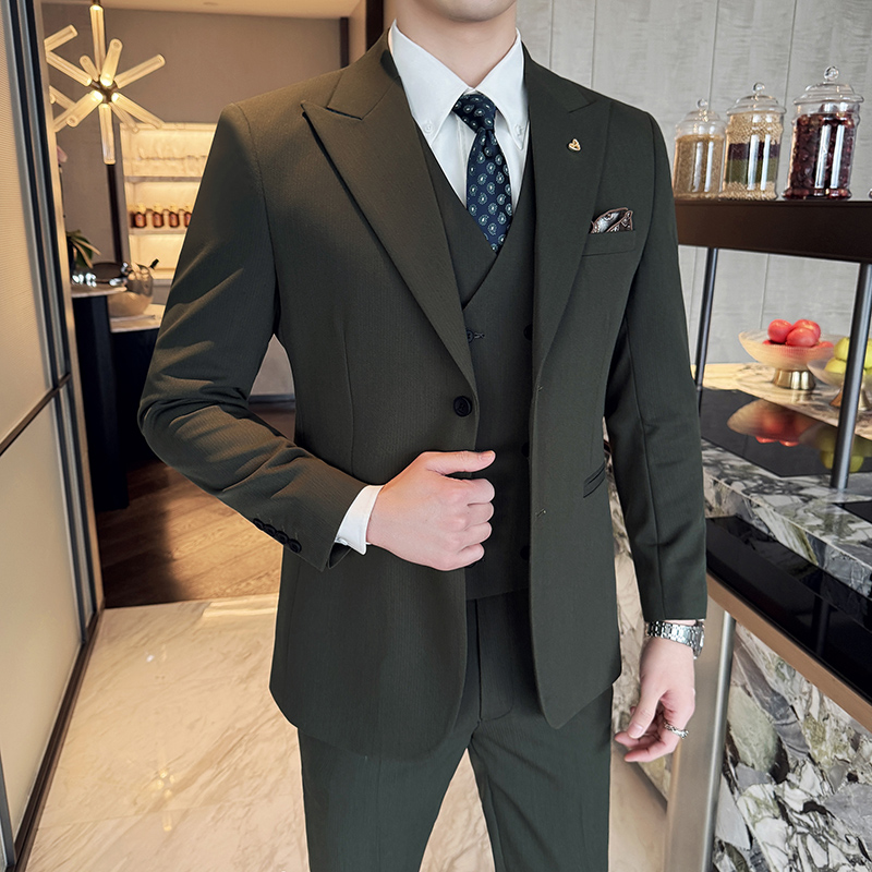 Мужской костюм-тройка, деловой – обзор и цена Men Formal Wear Top