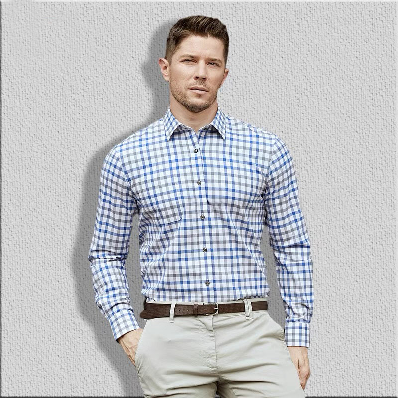 Мужская приталенная рубашка из – обзор и цена Men Formal Wear Top