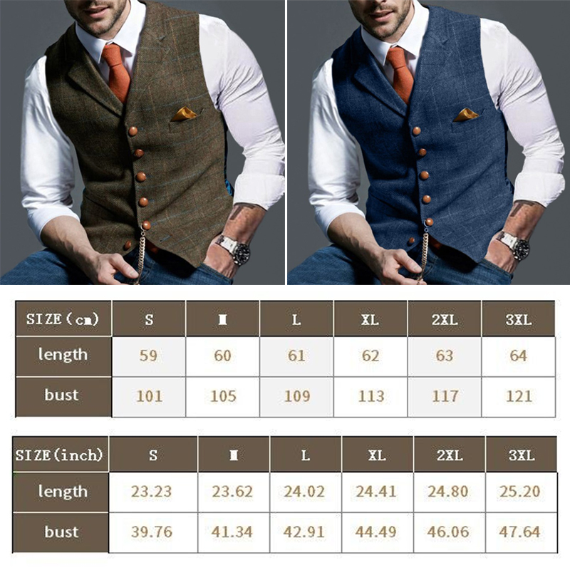 Модные мужские жилеты с лацкан – обзор и цена Men Formal Wear Vest