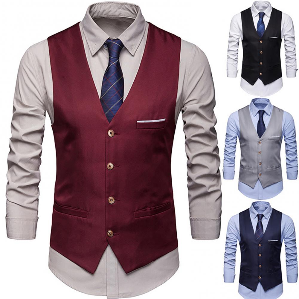Жилеты для мужчин, приталенный – обзор и цена Men Formal Wear Vest