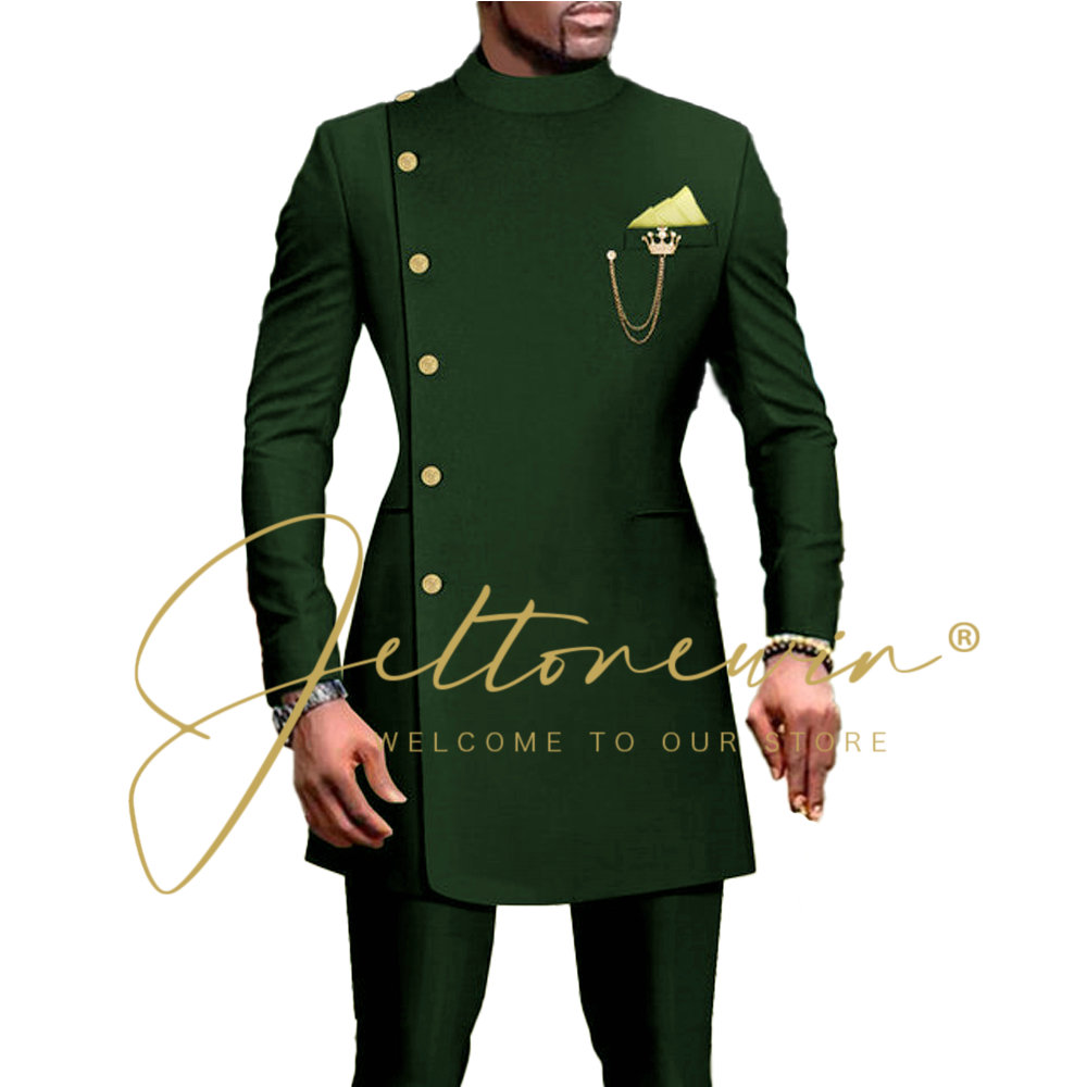 Темно-зеленый костюм для мужчи – обзор и цена Men Formal Wear Green